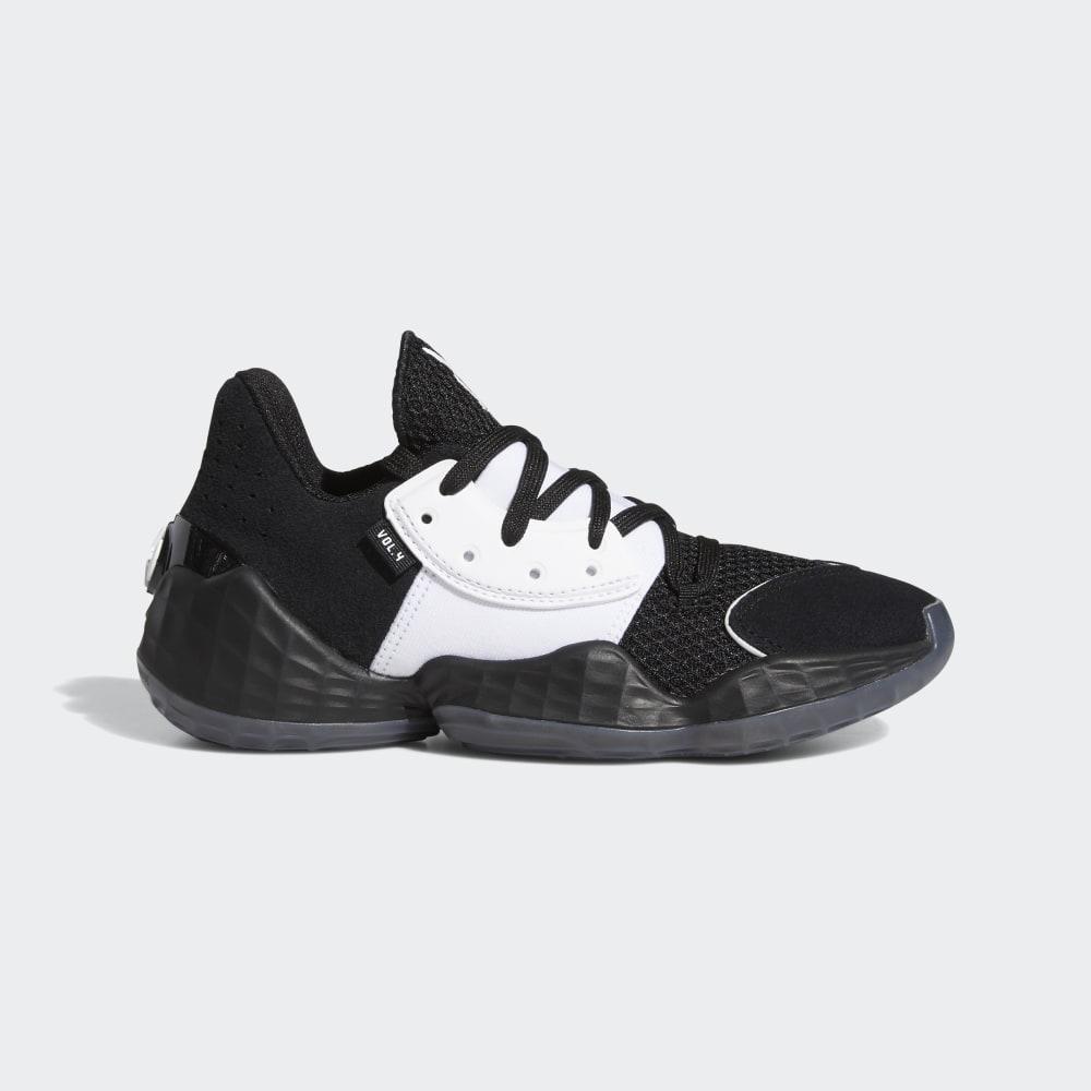 Adidasi Baschet Adidas Harden Vol. 4 Baieti Romania - Negrii/Albi/Negrii FV5599